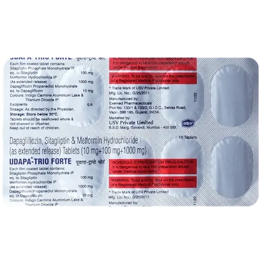 udapa trio forte tablet 10's